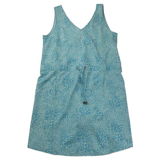 Kyodan Outdoor Skort Dress Romper Sleeveless Turquoise Animal Print Size S - Picture 1 of 11